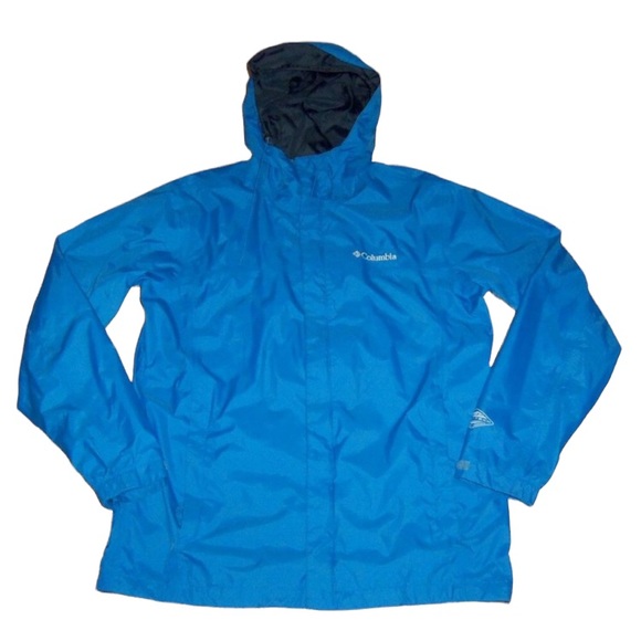 Columbia Other - Columbia Sportswear Waterproof Omni- Tech Blue Jacket - Medium